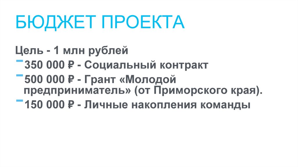 Бюджет проекта