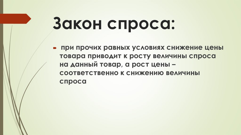 Закон спроса: