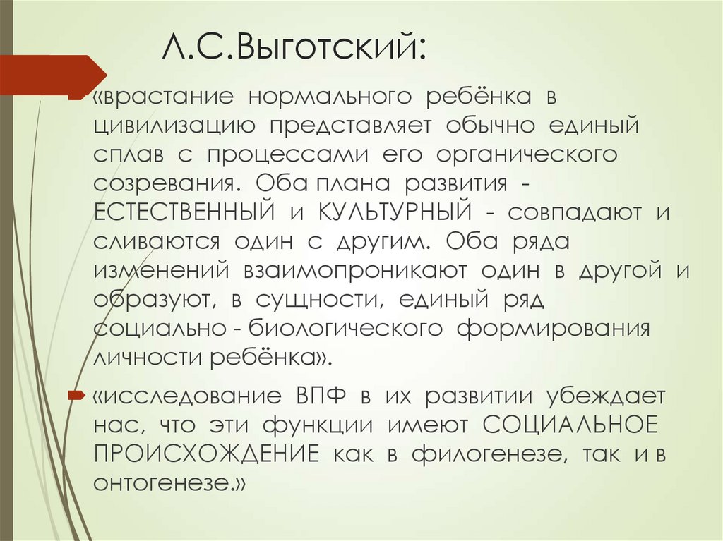 Л.С.Выготский:
