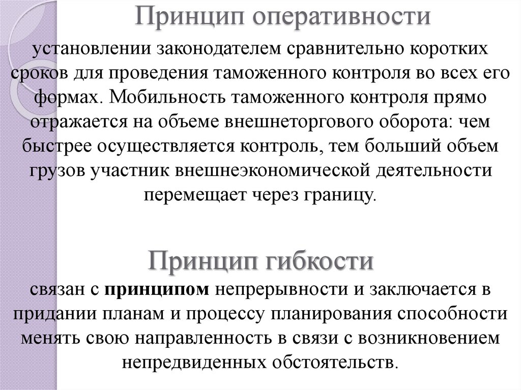 Принцип оперативности