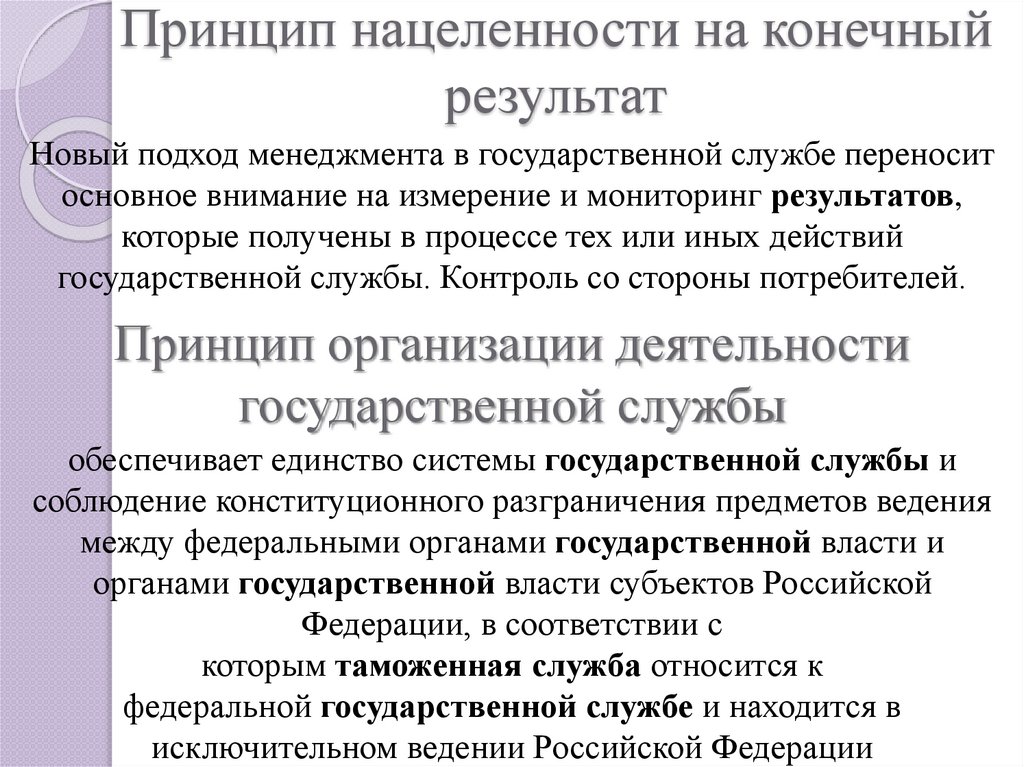 Принцип нацеленности на конечный результат