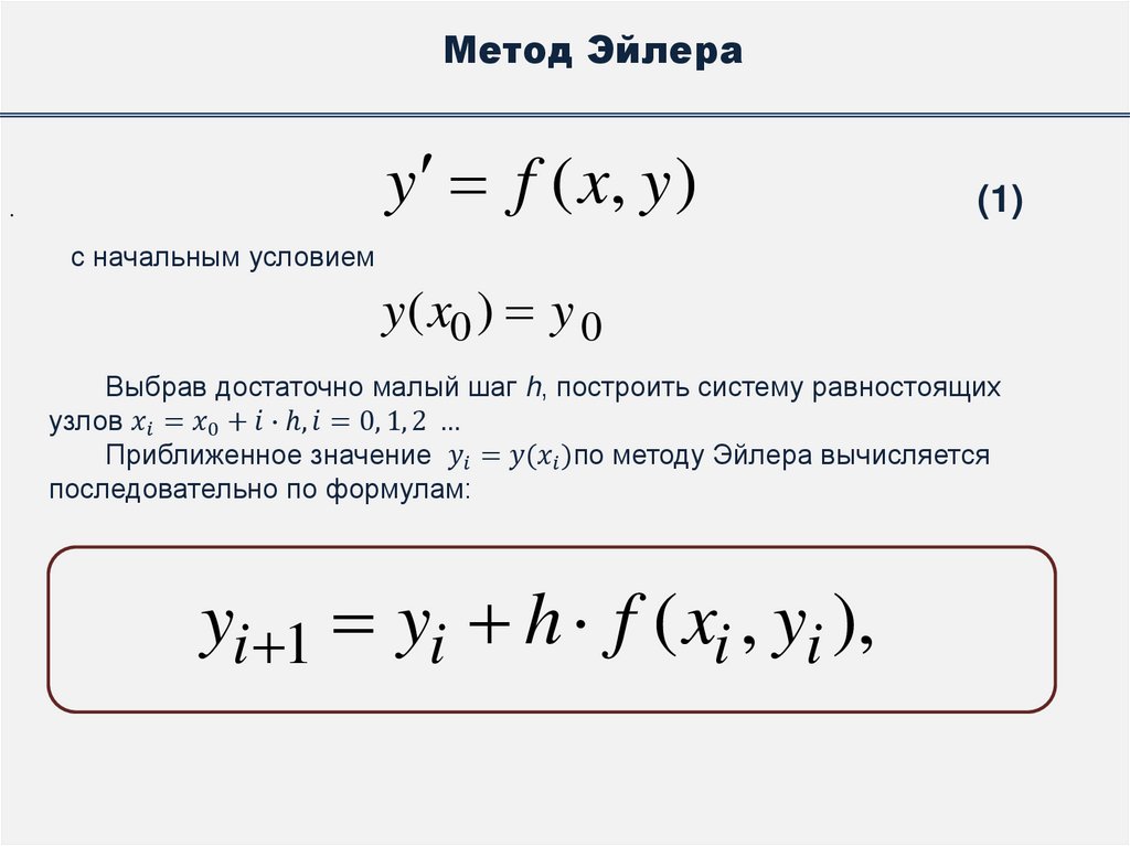 Метод Эйлера