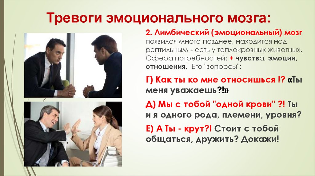 Тревоги эмоционального мозга: