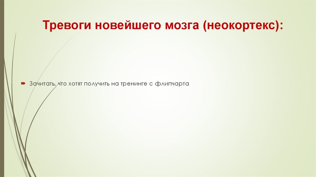 Тревоги новейшего мозга (неокортекс):