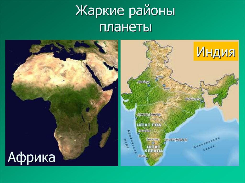 Жаркие районы планеты