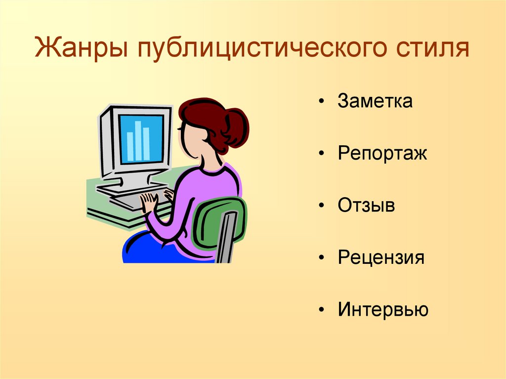 Жанры публицистического стиля