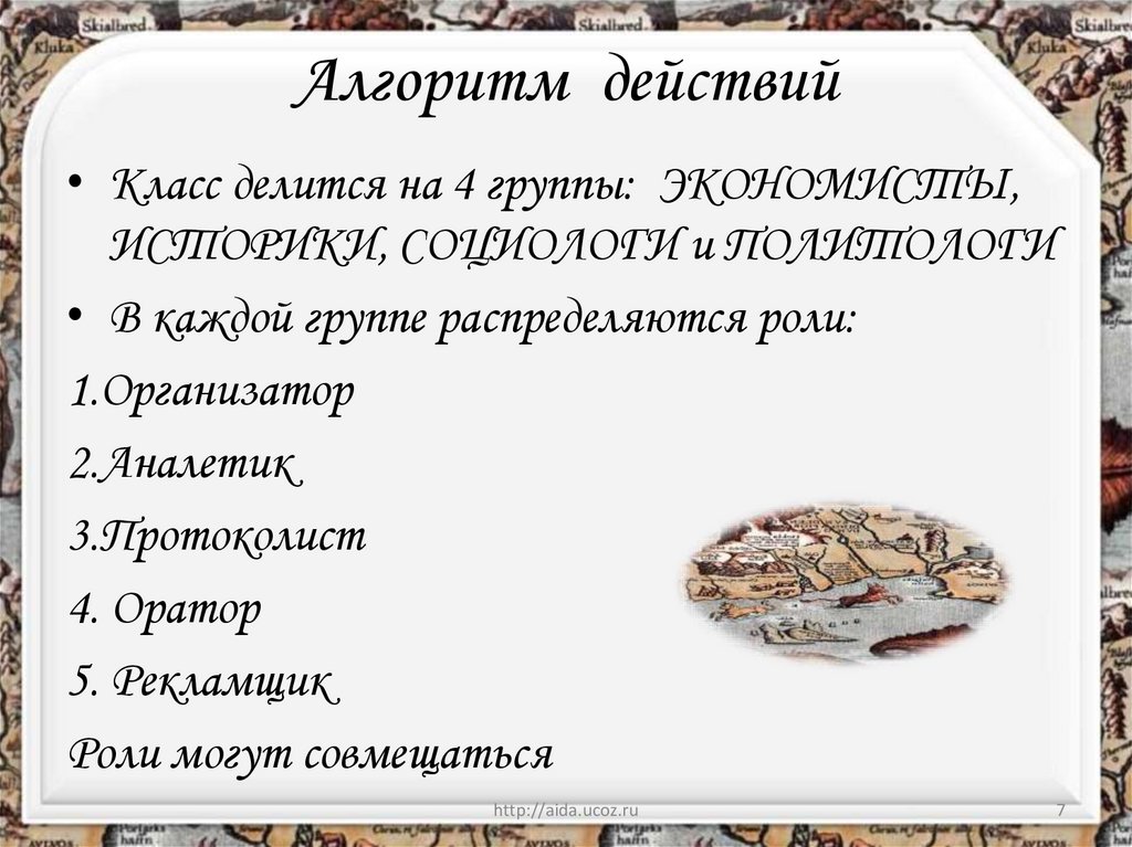 Алгоритм действий