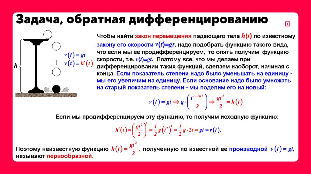 Задача, обратная дифференцированию