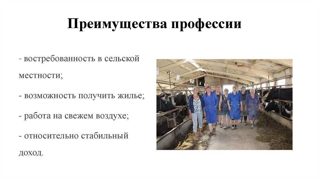 Преимущества профессии