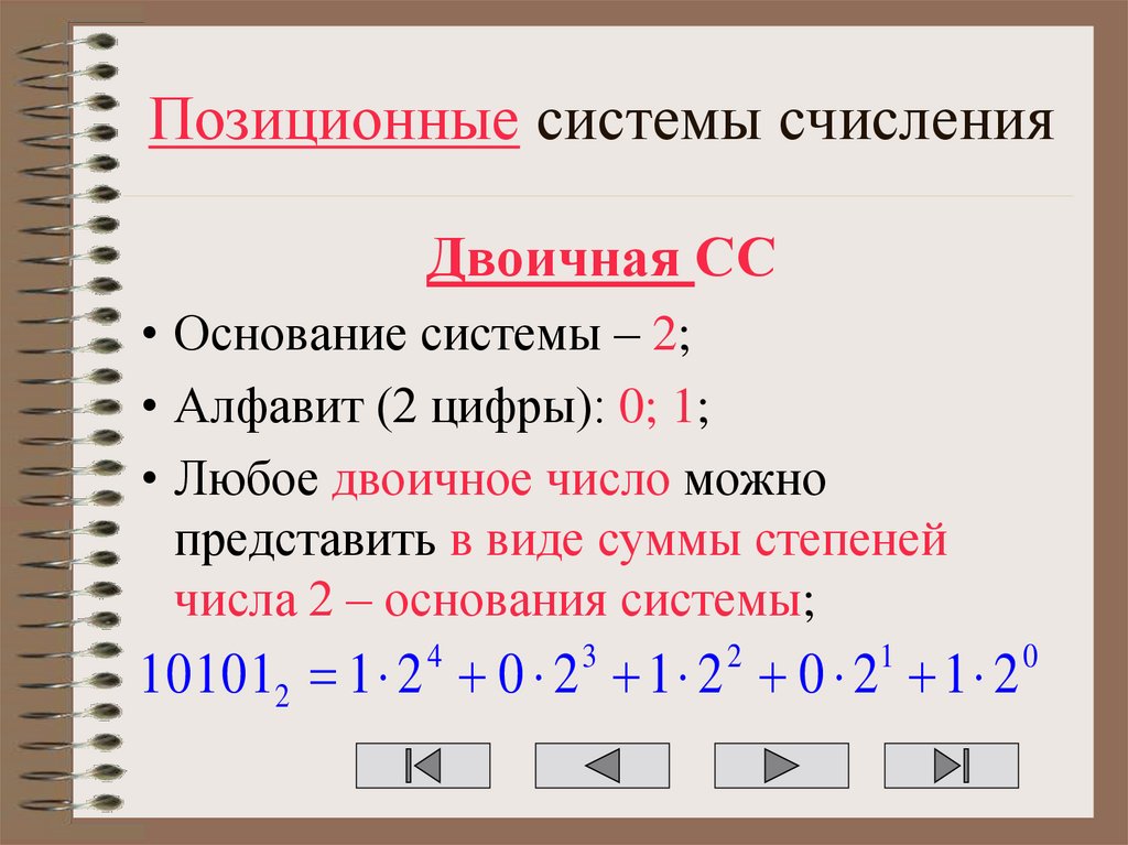 Позиционные системы счисления
