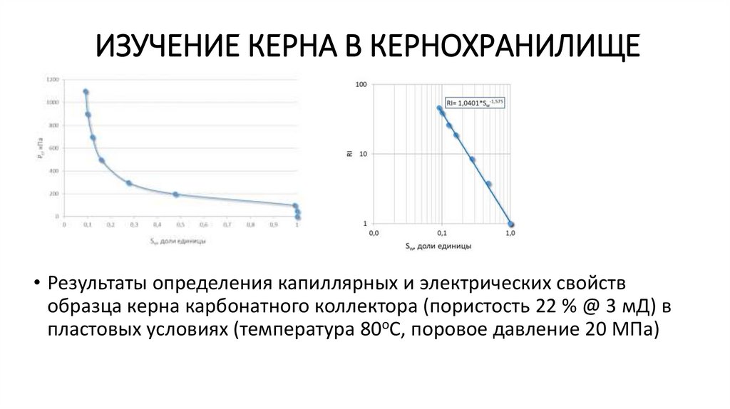 Изучение керна в кернохранилище