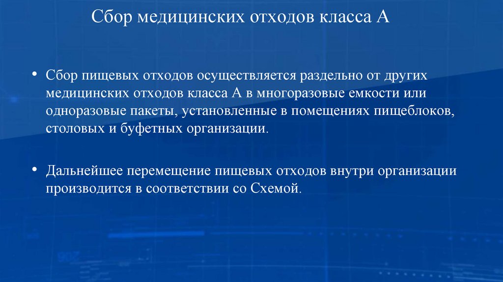 Сбор медицинских отходов класса А