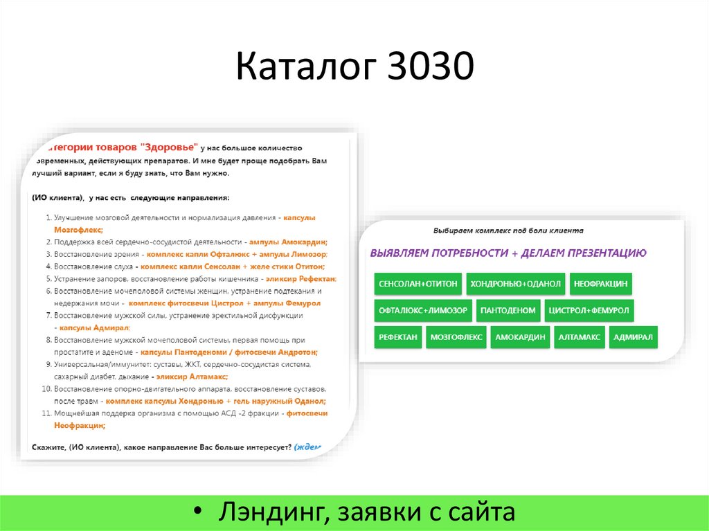 Каталог 3030