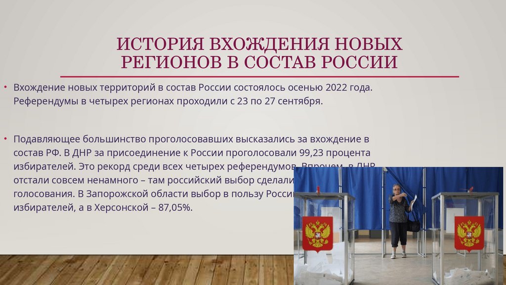 История вхождения новых регионов в состав России
