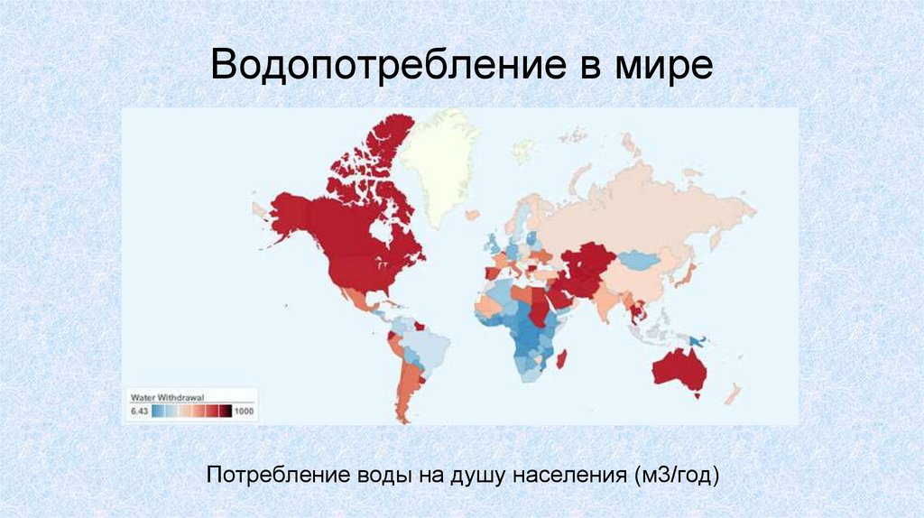 Водопотребление в мире