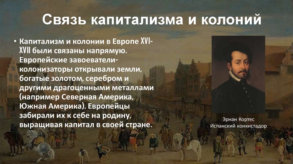 Связь капитализма и колоний