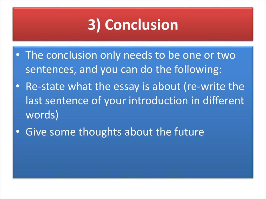 3) Conclusion
