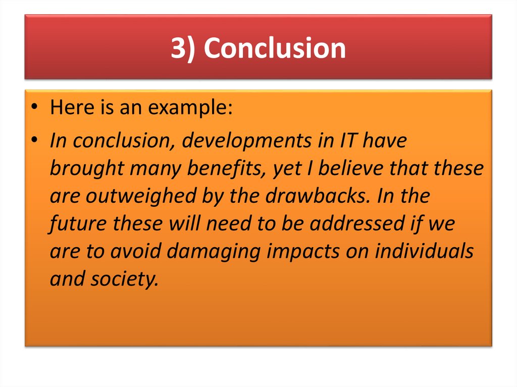 3) Conclusion