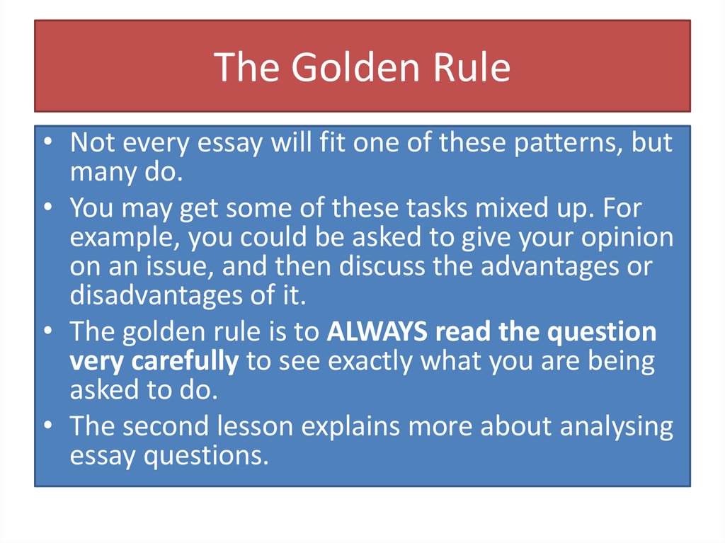 The Golden Rule