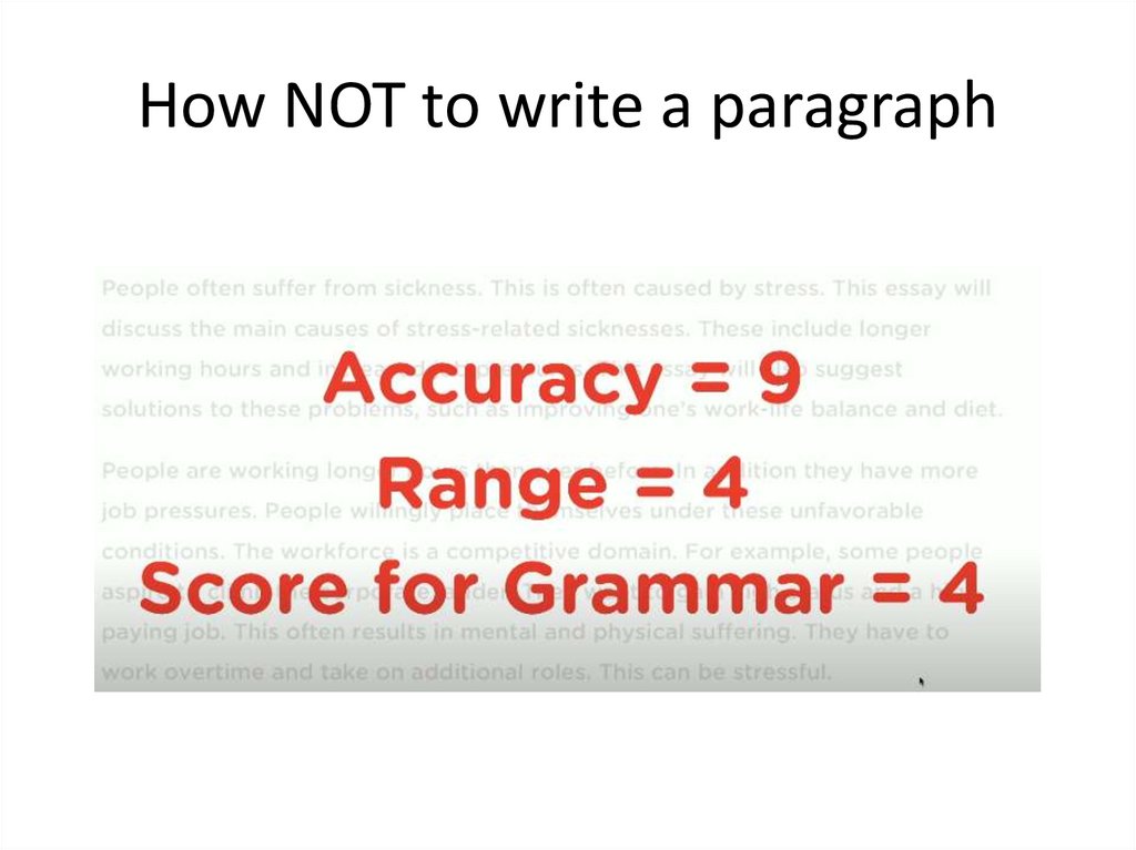 How NOT to write a paragraph