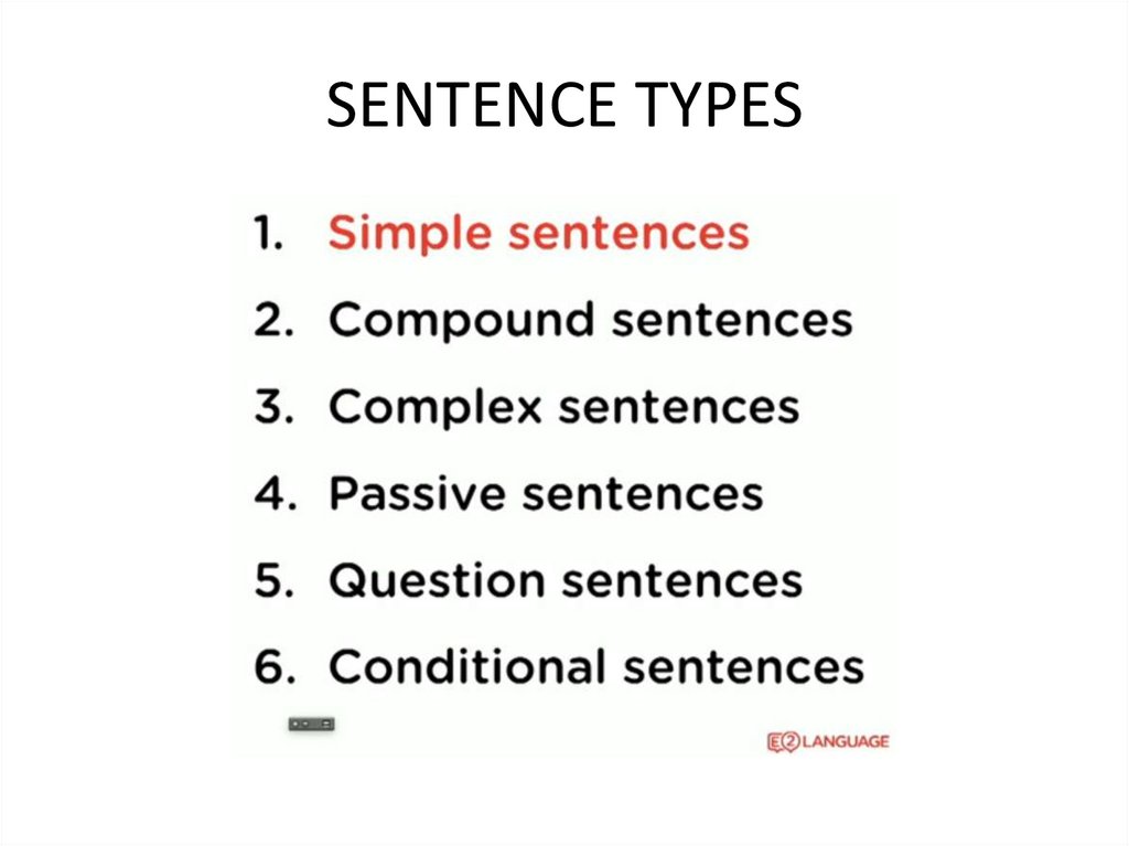SENTENCE TYPES