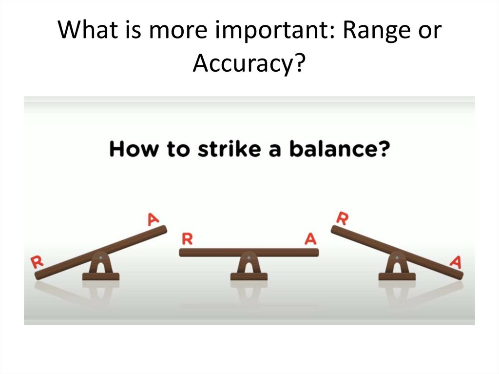What is more important: Range or Accuracy?