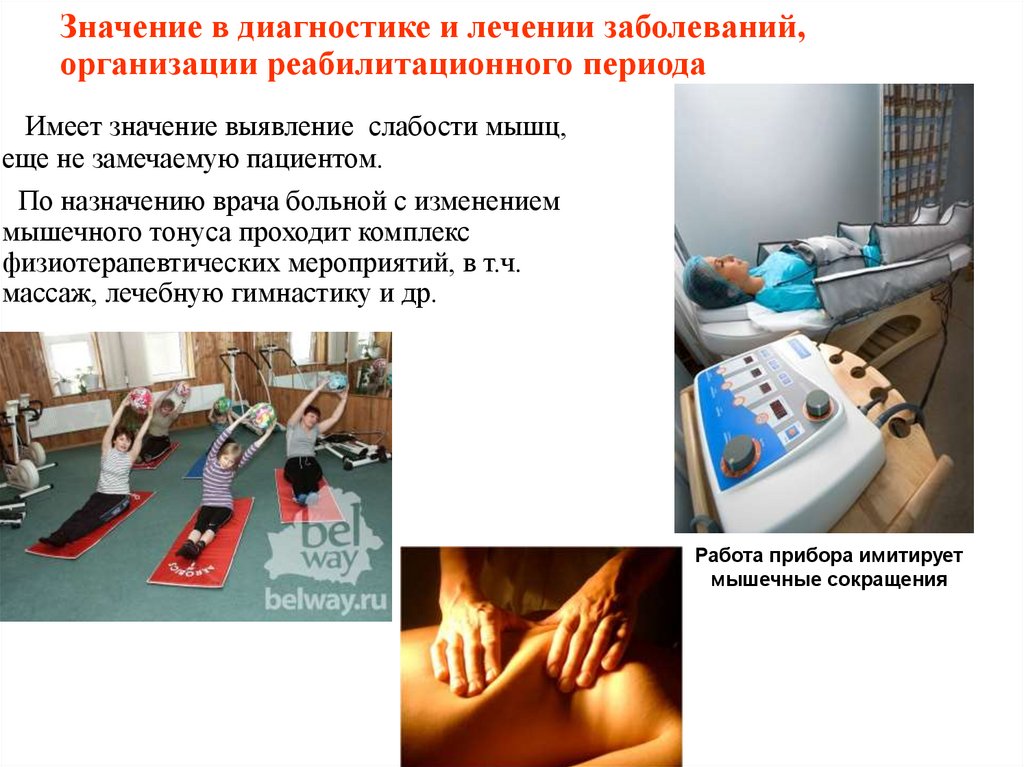 Значение в диагностике и лечении заболеваний, организации реабилитационного периода