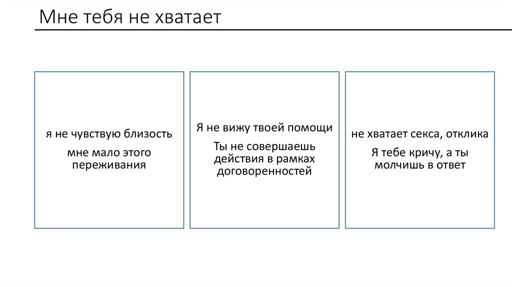 Мне тебя не хватает