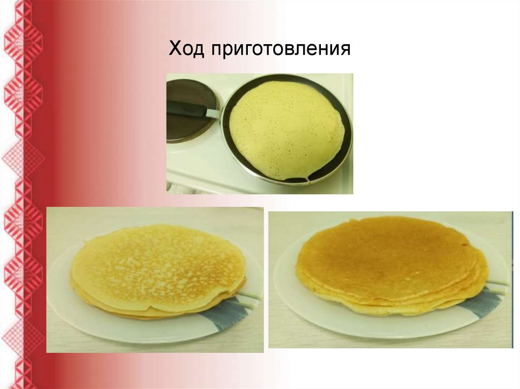 Ход приготовления