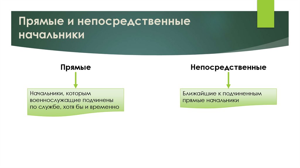 Прямые и непосредственные начальники