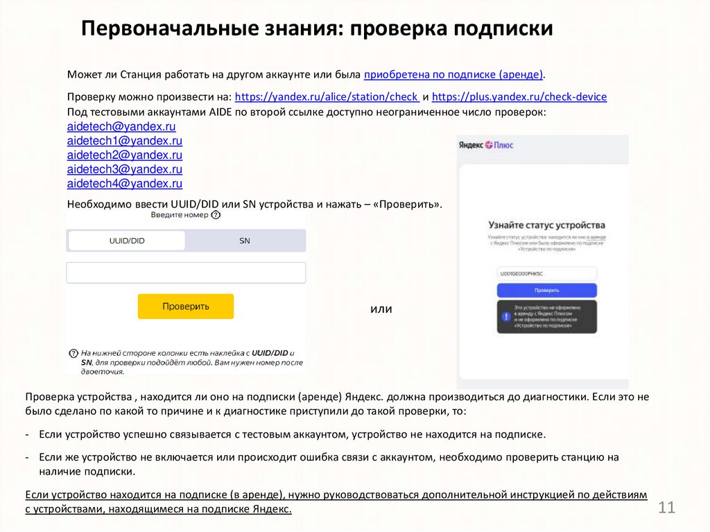 Первоначальные знания: проверка подписки
