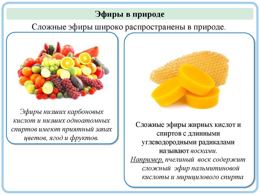 Эфиры в природе