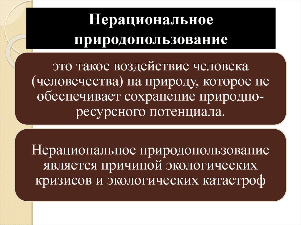 Нерациональное природопользование