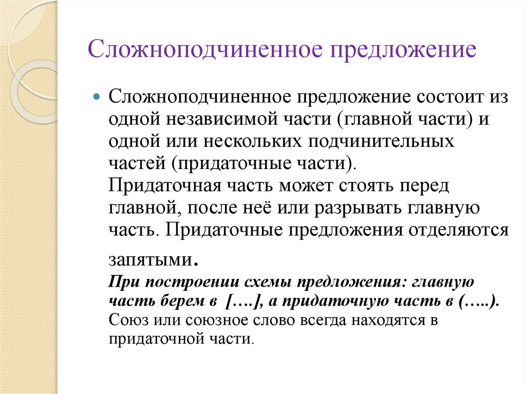 Сложноподчиненное предложение