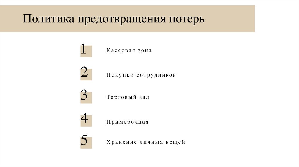 Политика предотвращения потерь