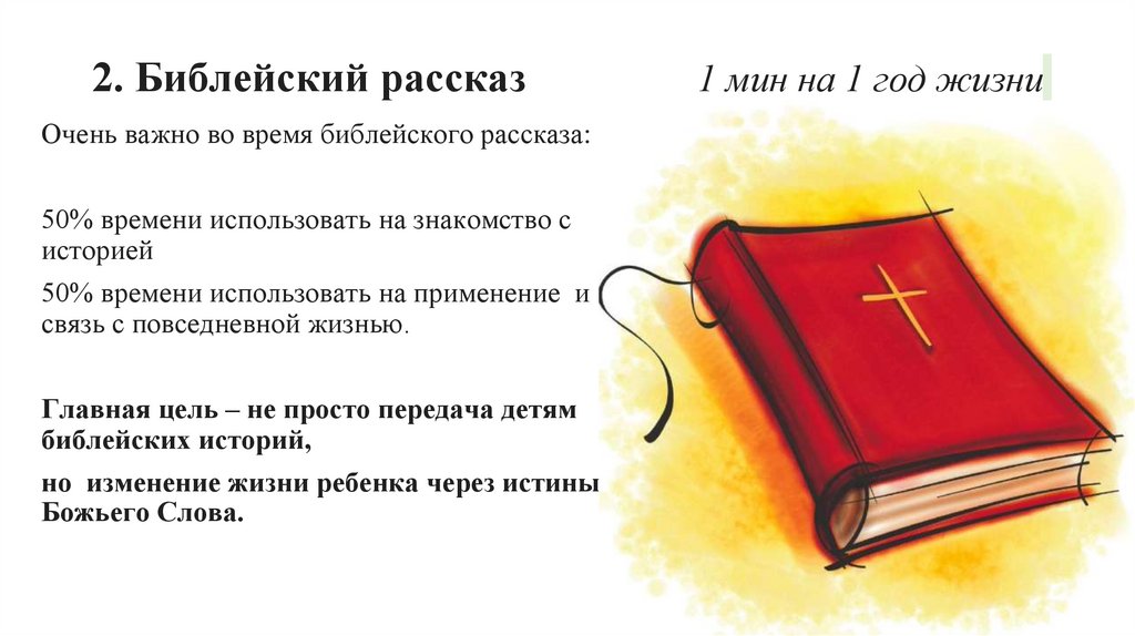 2. Библейский рассказ 1 мин на 1 год жизни