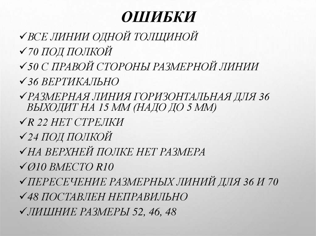 Ошибки