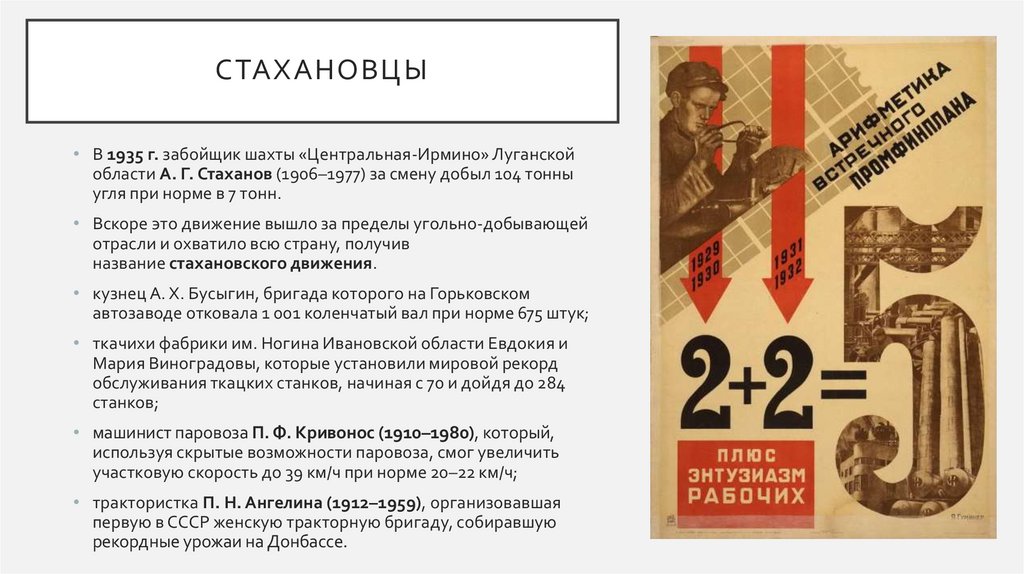 стахановцы