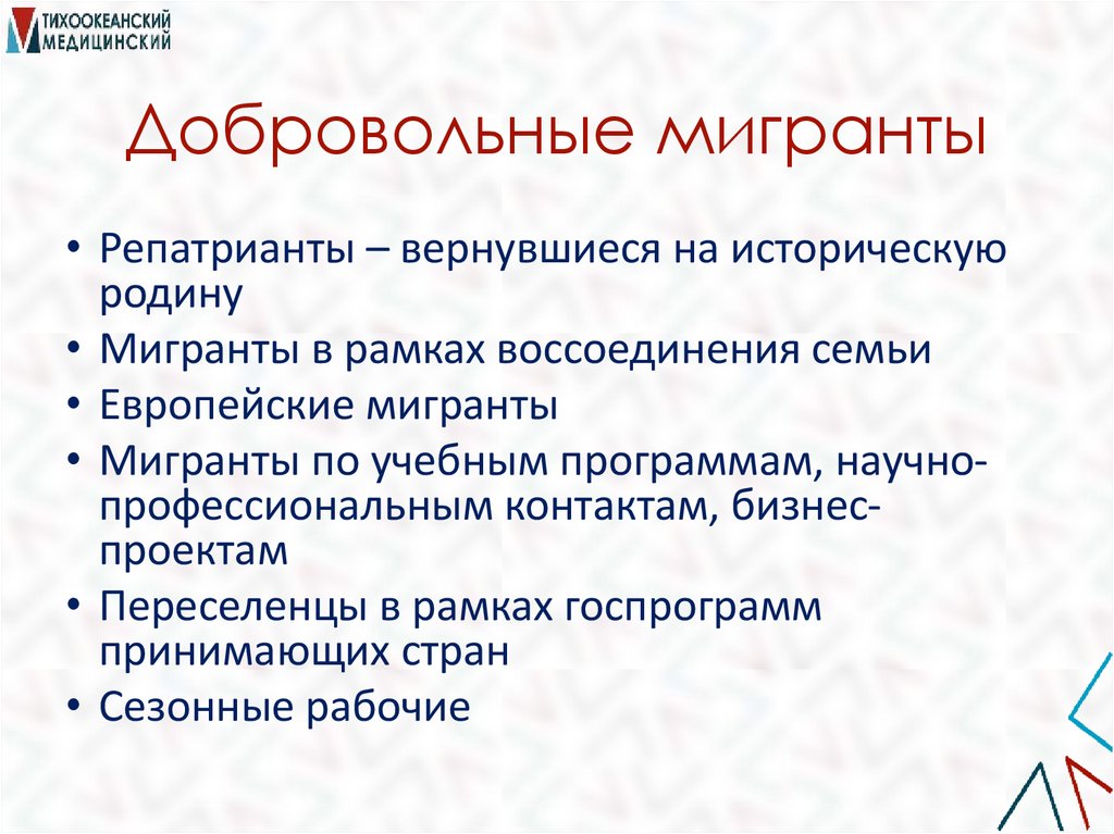 Добровольные мигранты