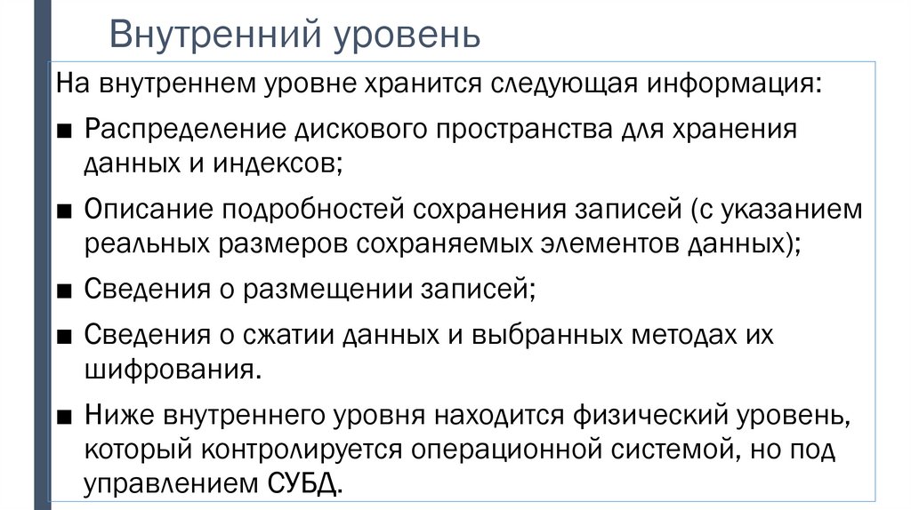 Внутренний уровень