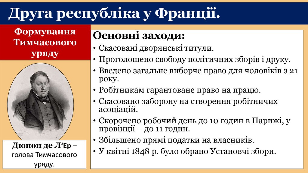 Друга республіка у Франції.