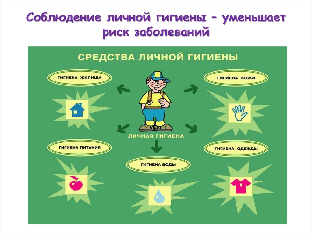 Соблюдение личной гигиены – уменьшает риск заболеваний