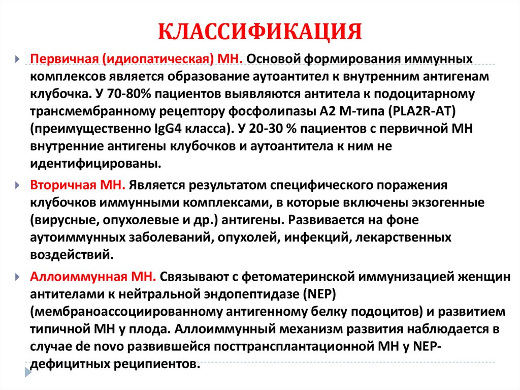 КЛАССИФИКАЦИЯ