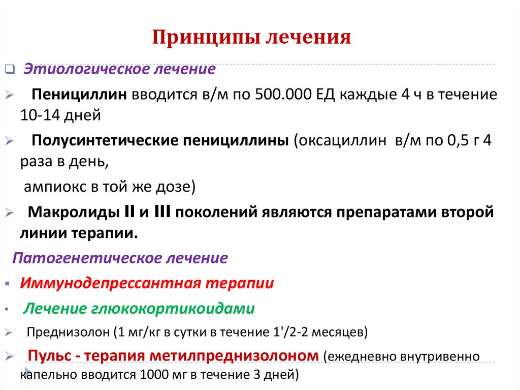 Принципы лечения