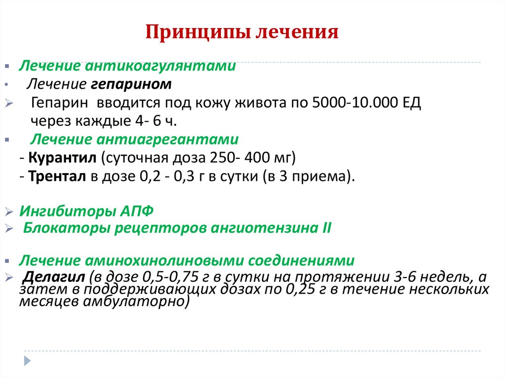 Принципы лечения