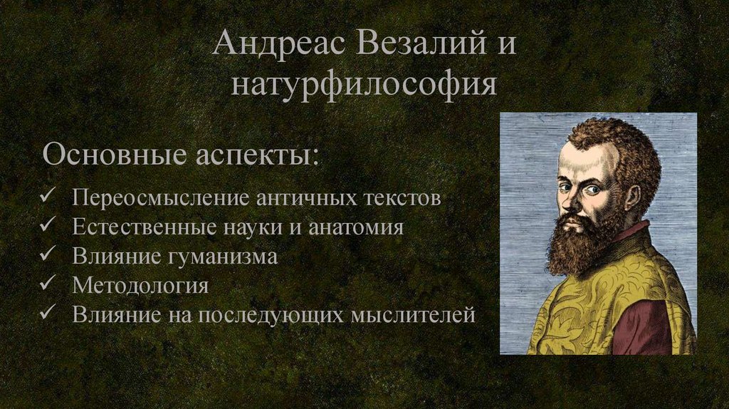 Андреас Везалий и натурфилософия