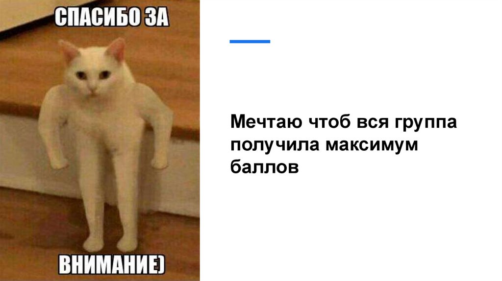 Мечтаю чтоб вся группа получила максимум баллов