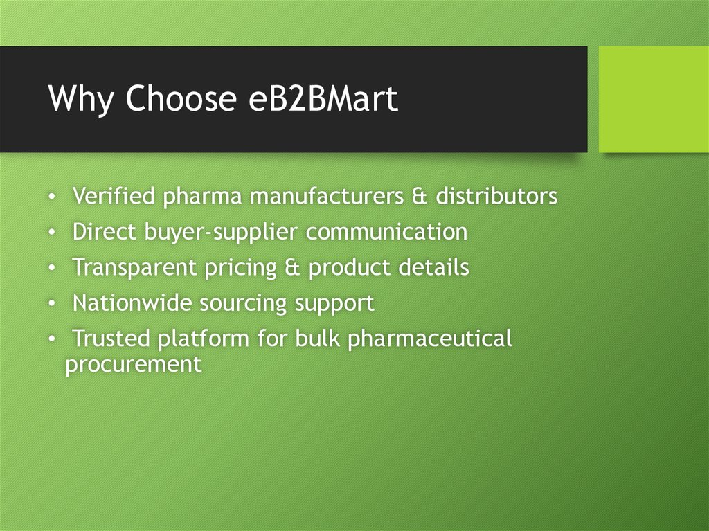 Why Choose eB2BMart