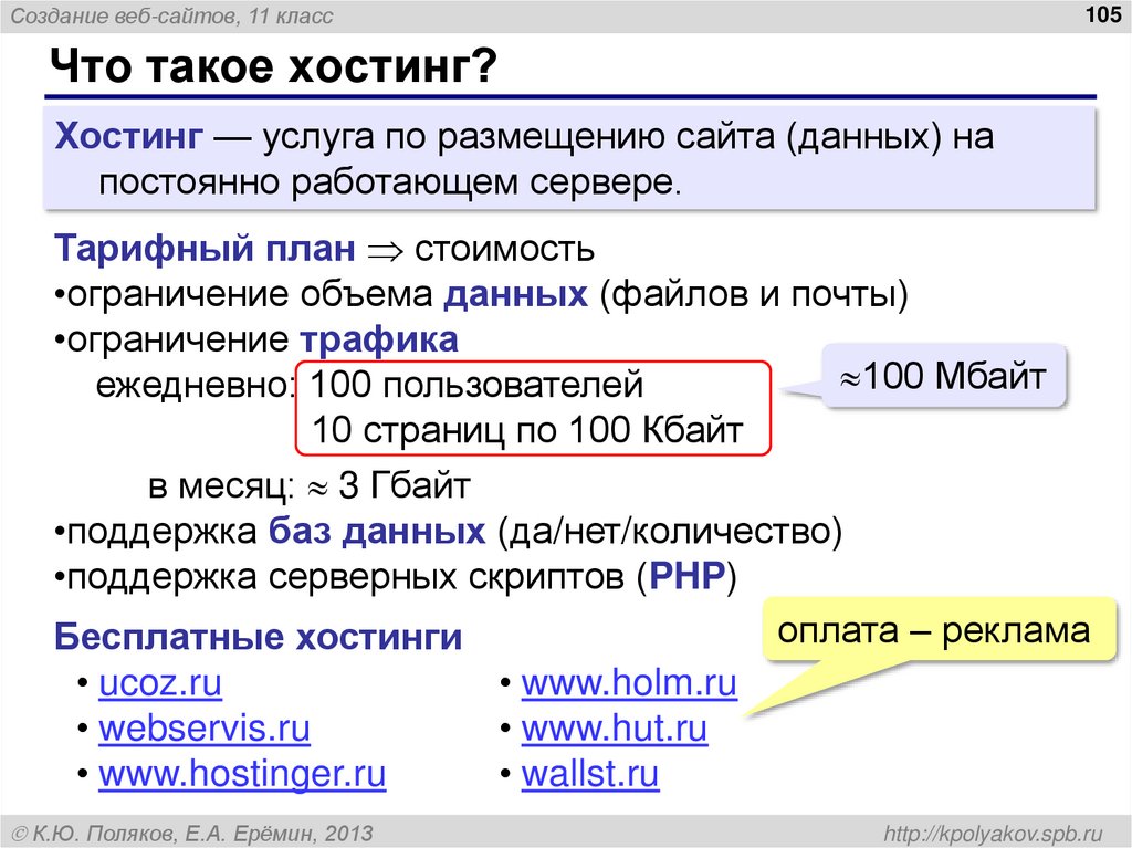 Что такое хостинг?