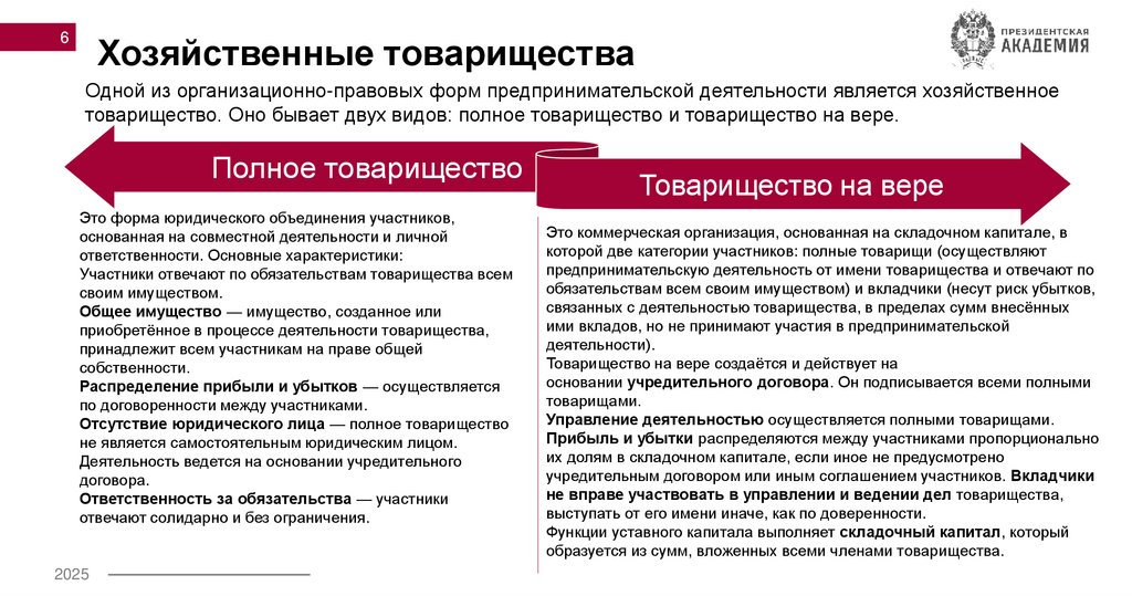 Хозяйственные товарищества 